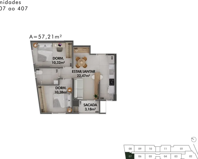 Apartamento 2 Dormitórios à Venda no Cacupé, Florianópolis — Cacupé