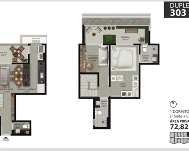 Apartamento Dúplex 2 Dormitorios en Venta — Ingleses, Florianópolis — Ingleses