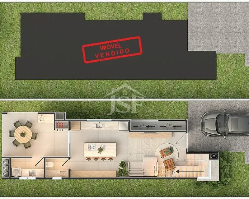 Casa de 164 m² en terreno de 225 m² en Loteamento Real Parque, Norte da Ilha — Vargem do Bom Jesus