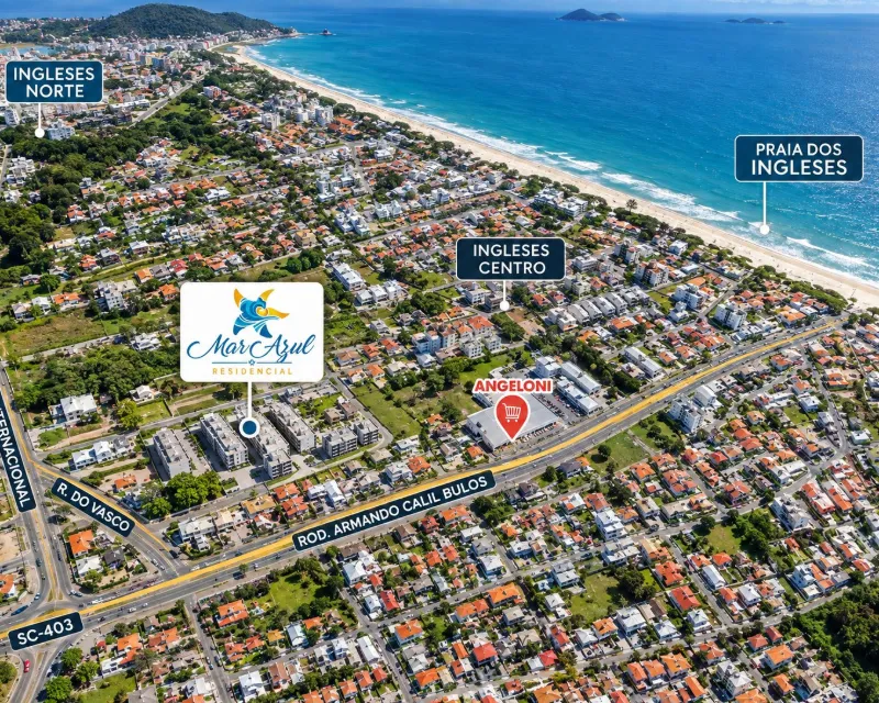 Departamento de 2 dormitorios con vista al mar en Ingleses — Ingleses