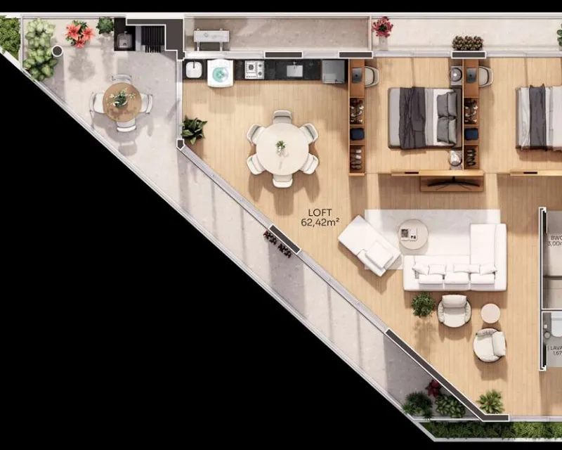Apartamento 2 Dormitorios en Construcción en Jurerê, Florianópolis — Jurerê Internacional
