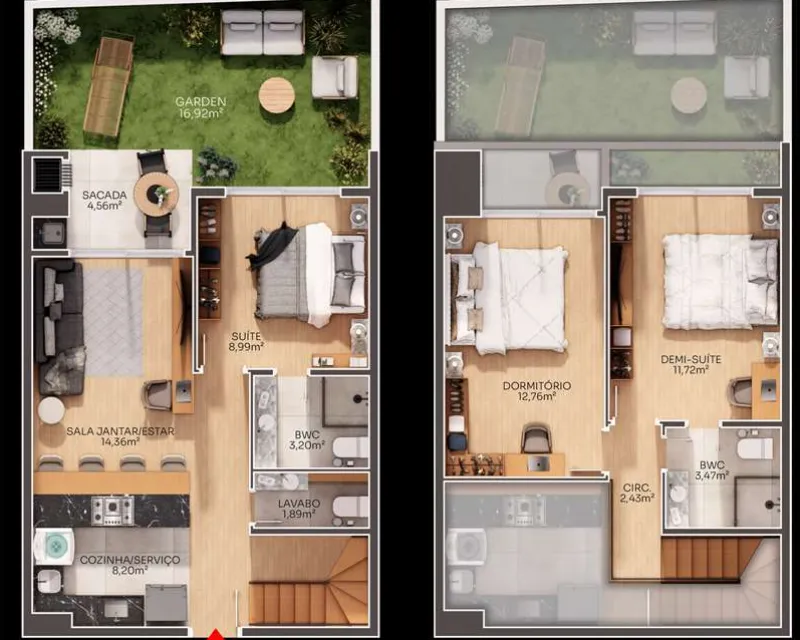 Apartamento 3 Dormitorios en Construcción en Jurerê, Florianópolis — Jurerê Internacional